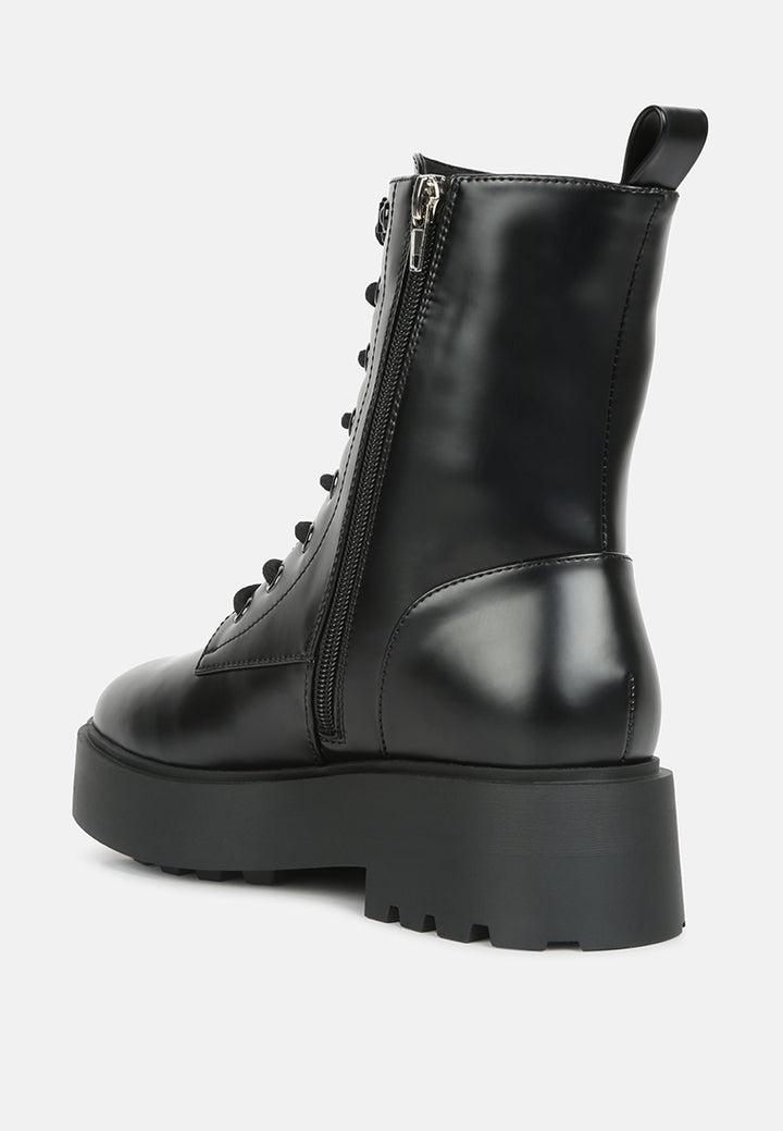 women molsh ankle biker boots#color_black