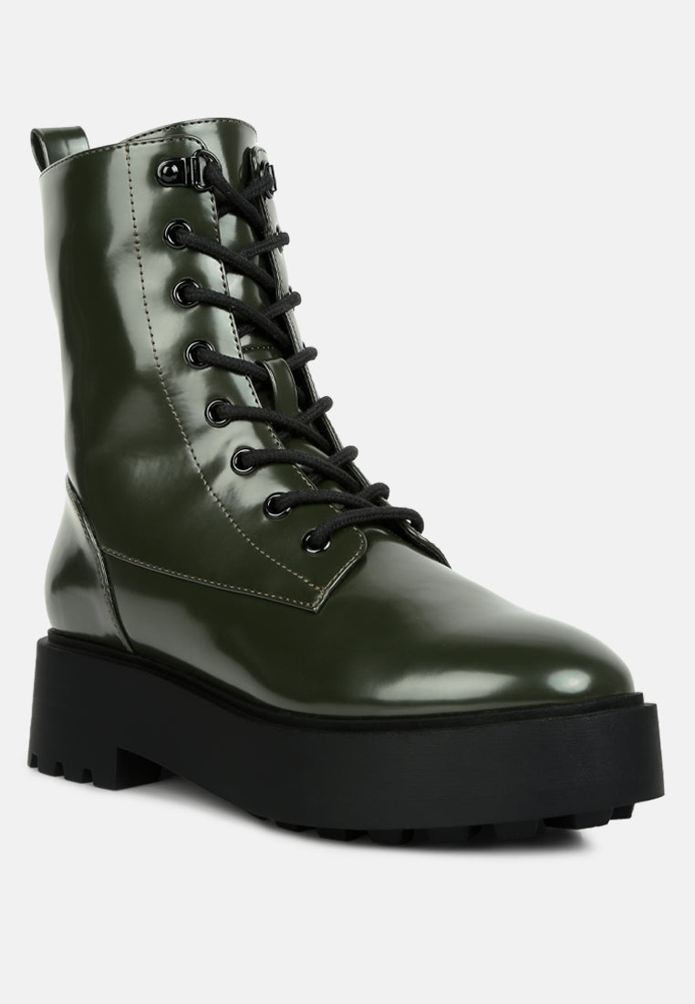 women molsh ankle biker boots#color_dark-green