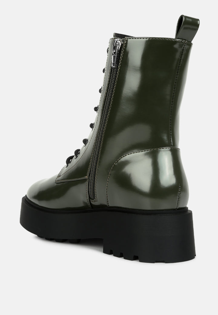 women molsh ankle biker boots#color_dark-green