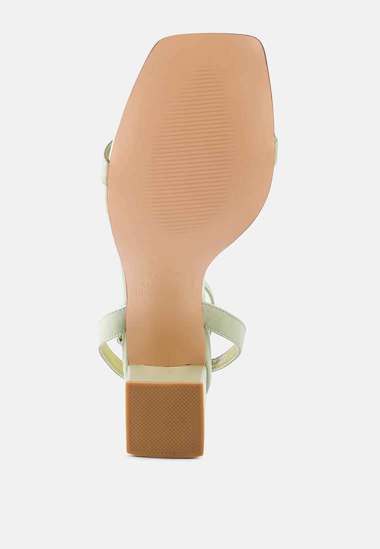 women square toe block heeled sandal#color_mint