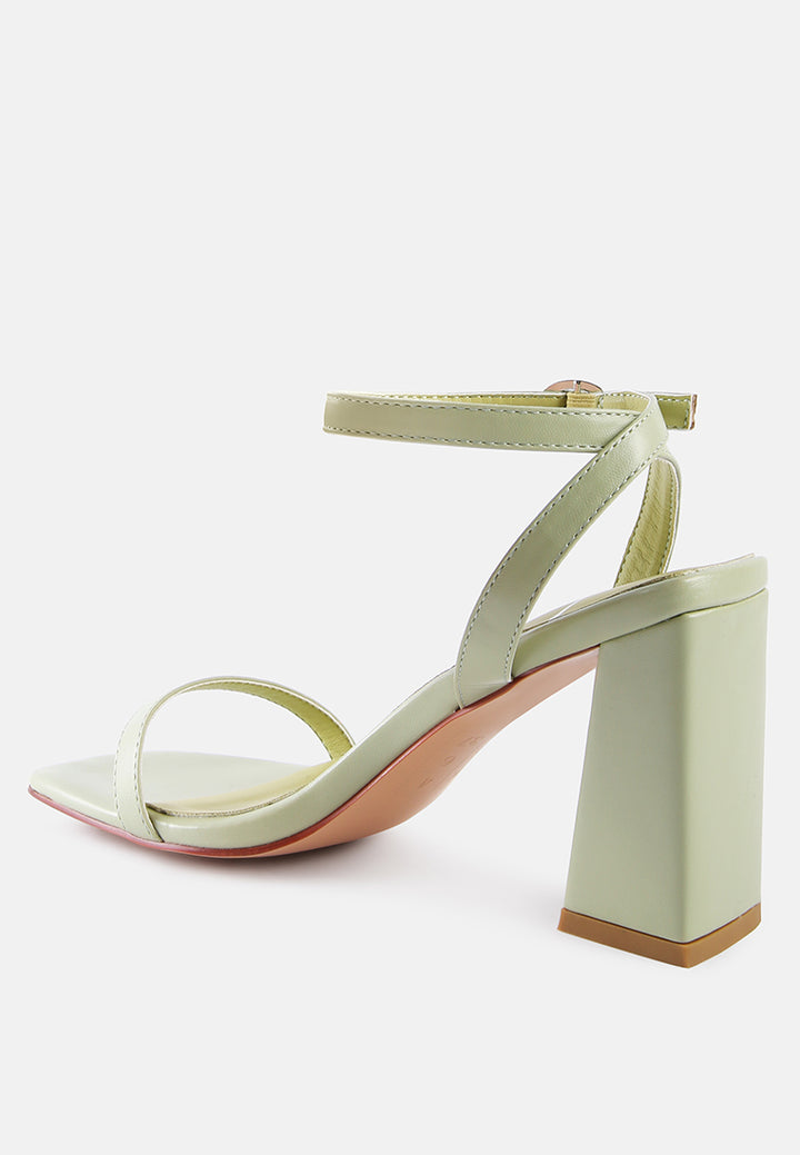 women square toe block heeled sandal#color_mint