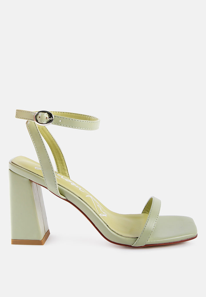 women square toe block heeled sandal#color_mint