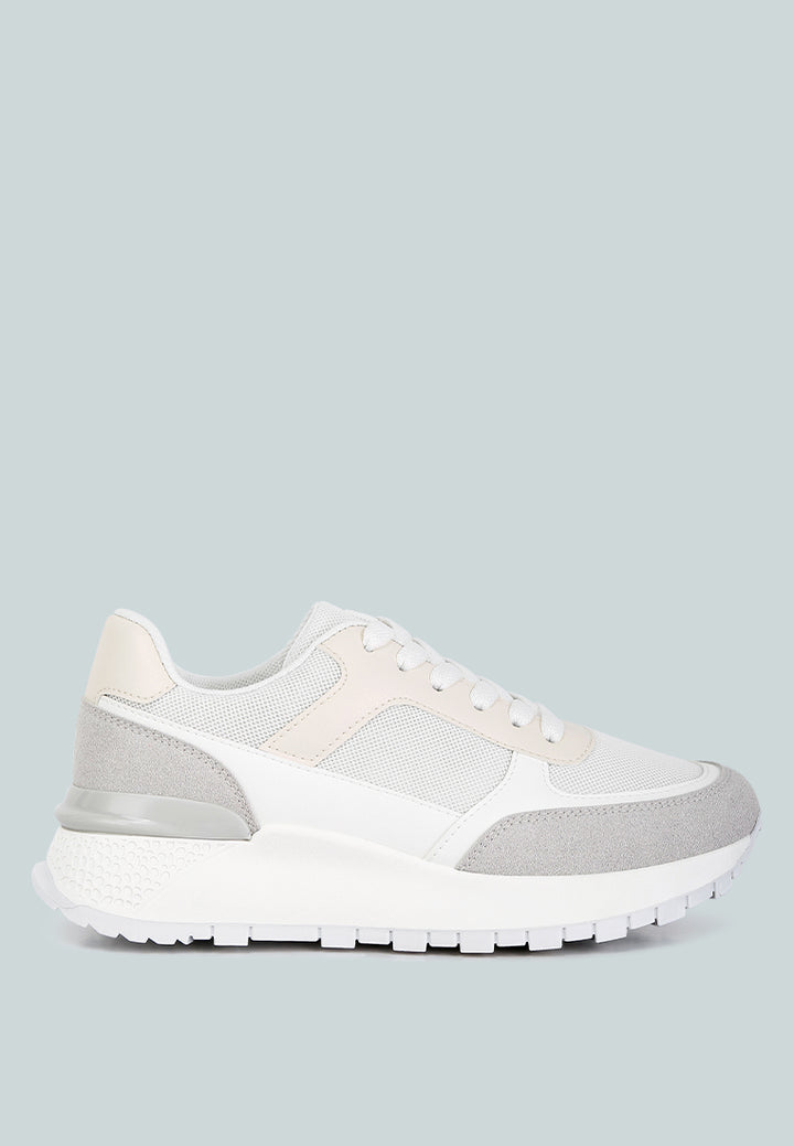 Women The Non-Ordinary Lace Up Sneakers#color_white