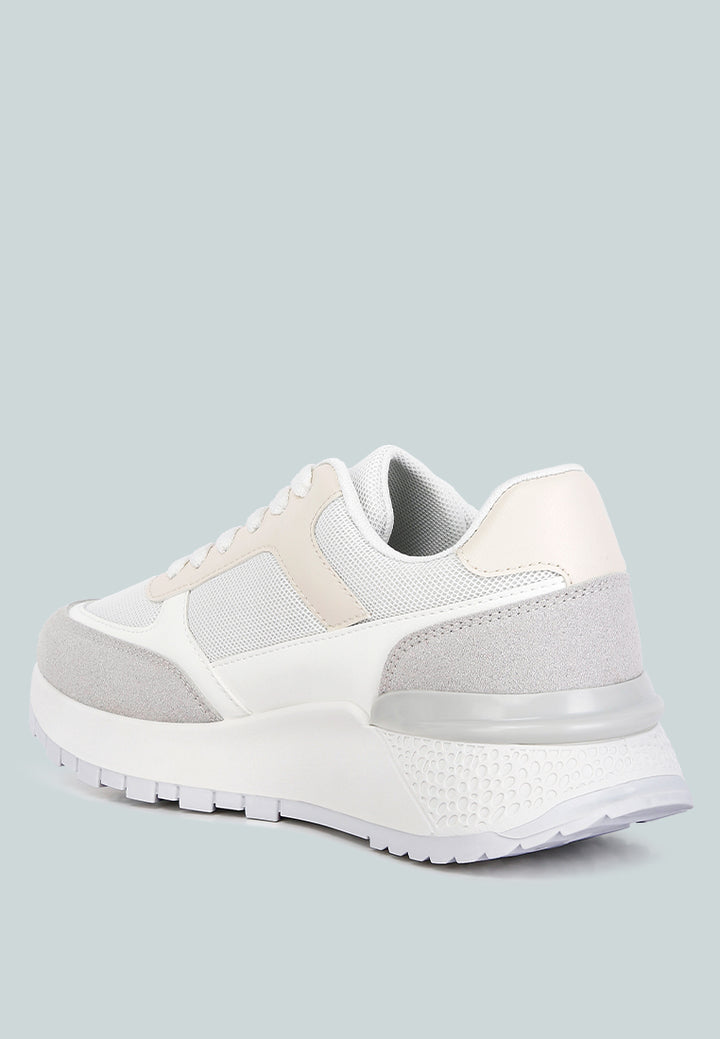 Women The Non-Ordinary Lace Up Sneakers#color_white