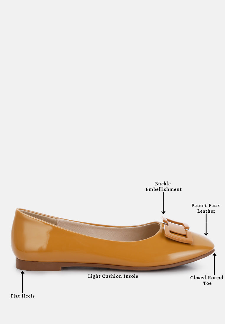 women embellished flat ballerinas#color_tan