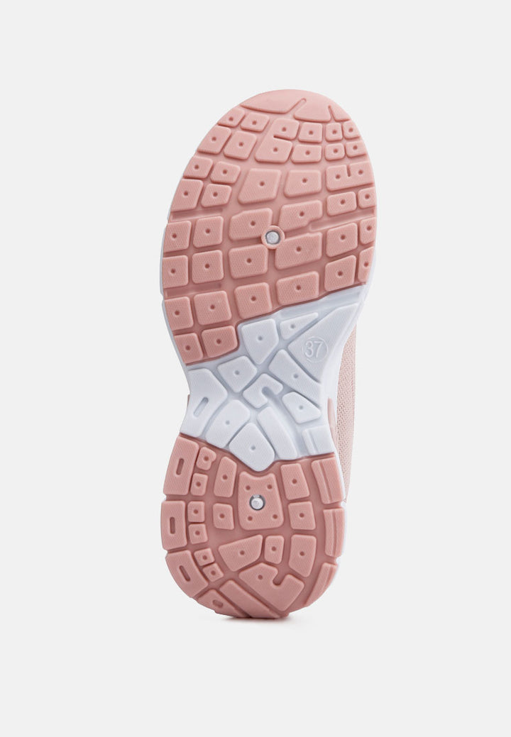 women lug sole athletic sneakers#color_pink