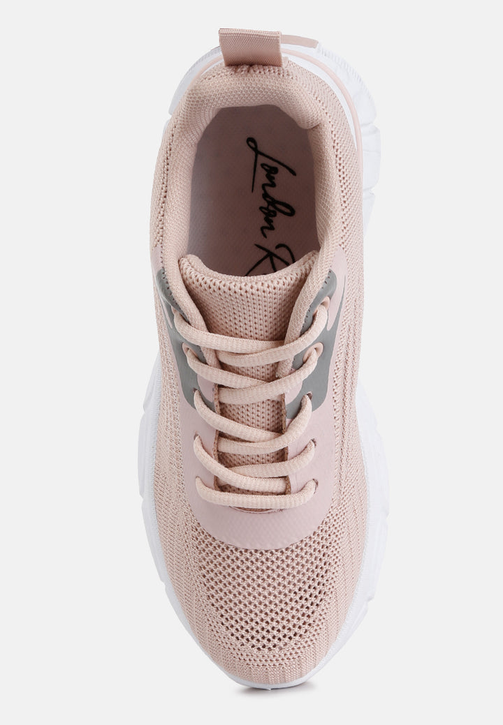women lug sole athletic sneakers#color_pink