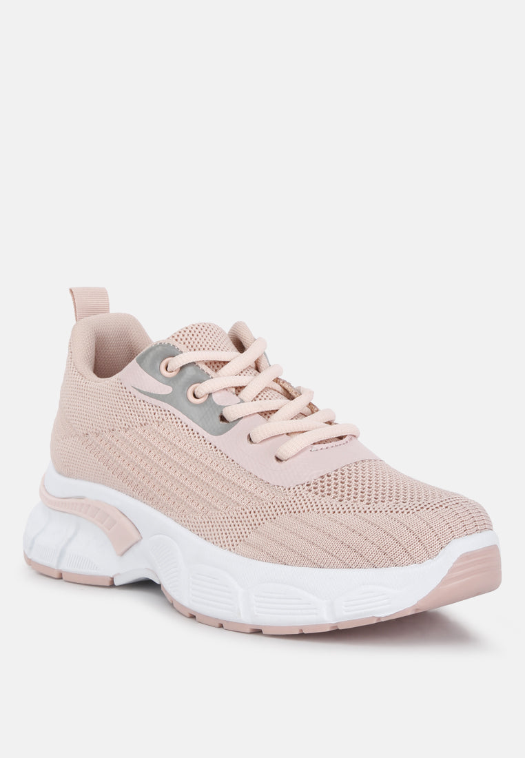 women lug sole athletic sneakers#color_pink