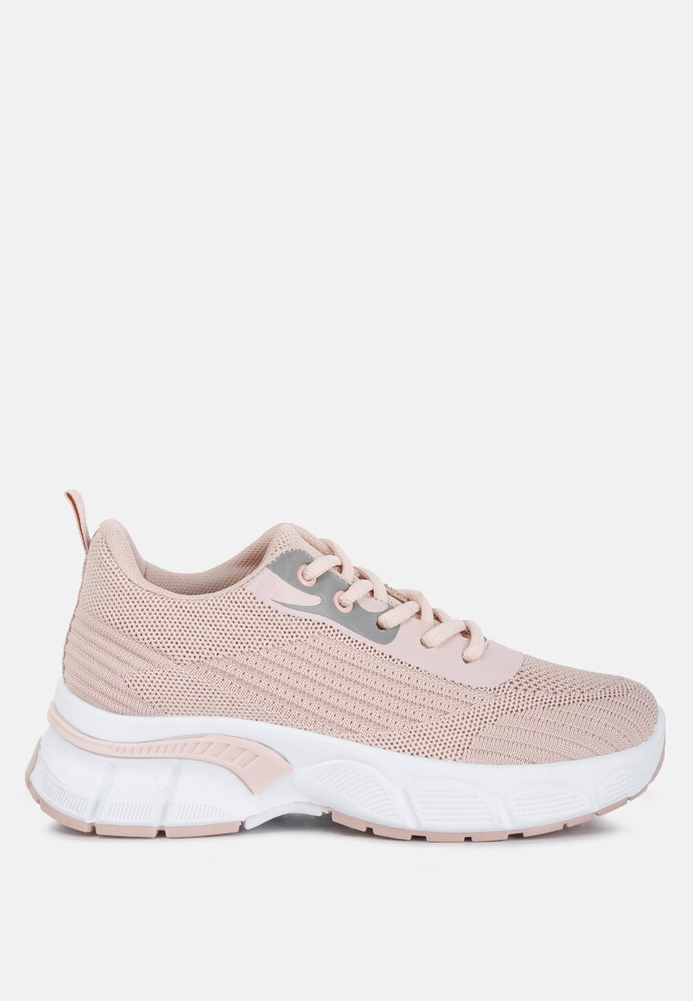 women lug sole athletic sneakers#color_pink