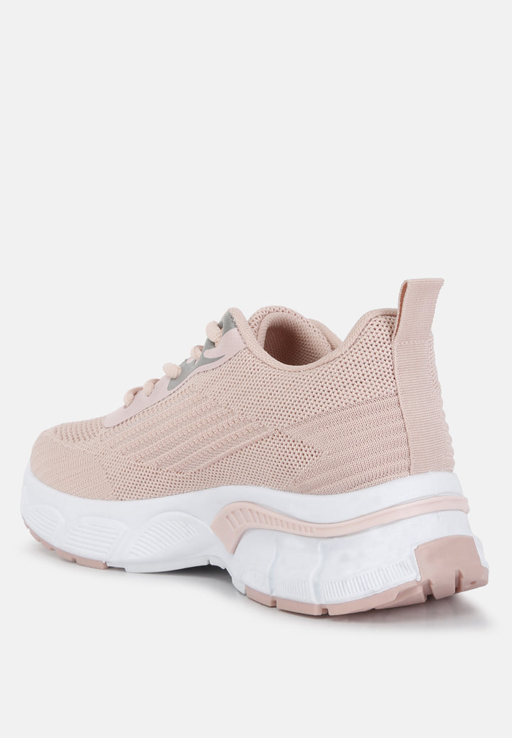 women lug sole athletic sneakers#color_pink