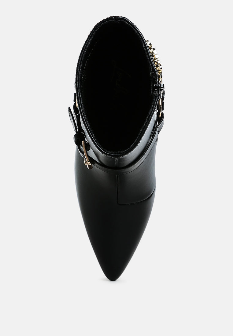 women harness detail stiletto boots#color_black