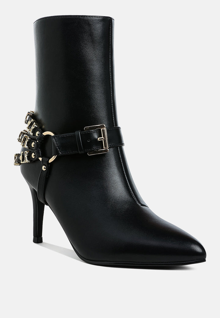 women harness detail stiletto boots#color_black