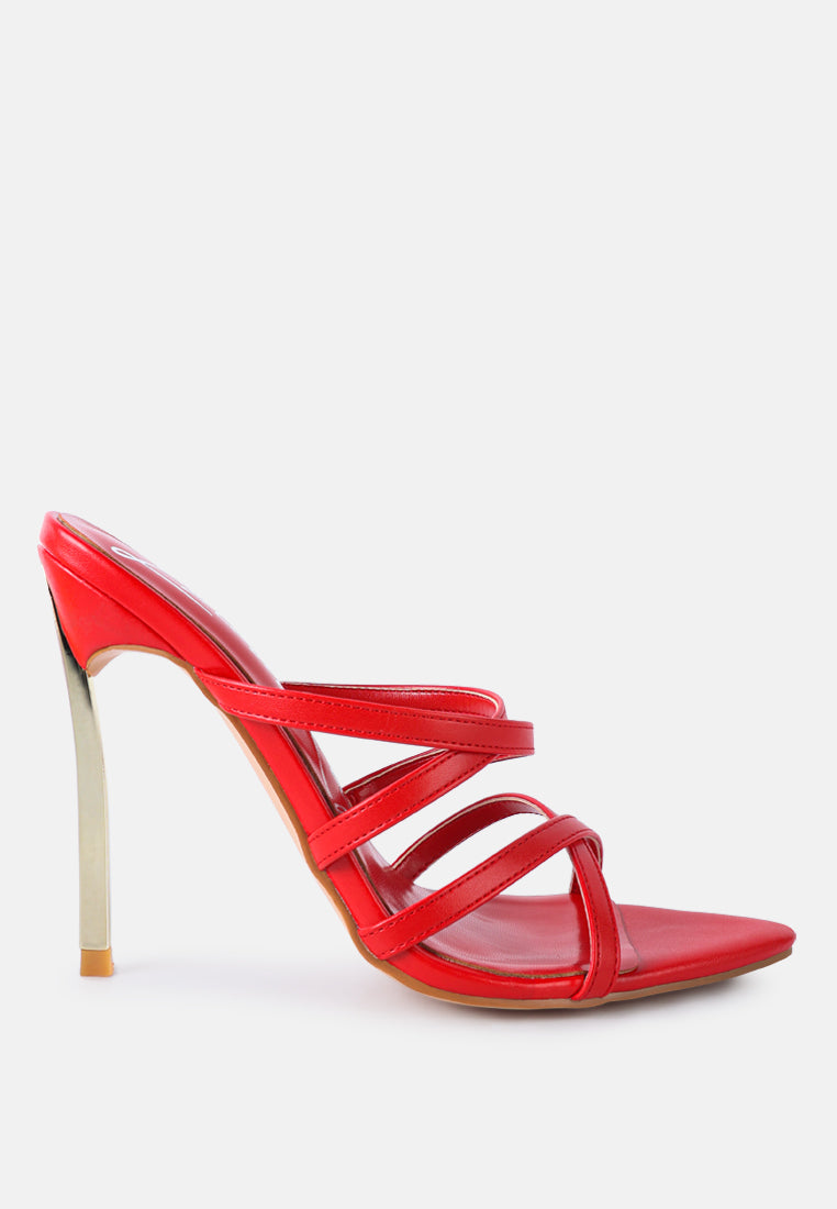 women high heeled sandals#color_red