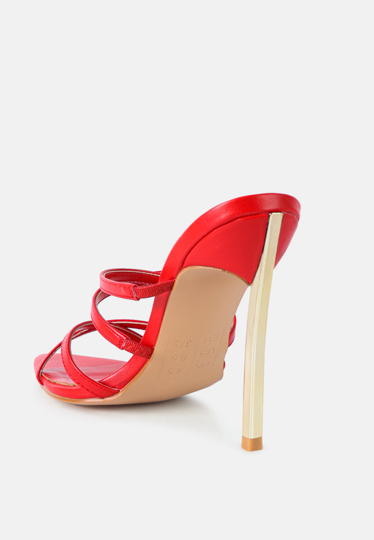 women high heeled sandals#color_red