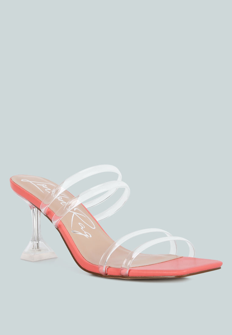 women clear spool heeled sandal#color_coral