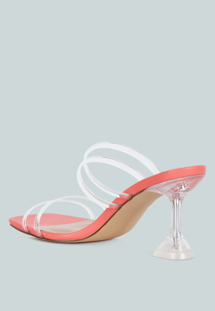 women clear spool heeled sandal#color_coral