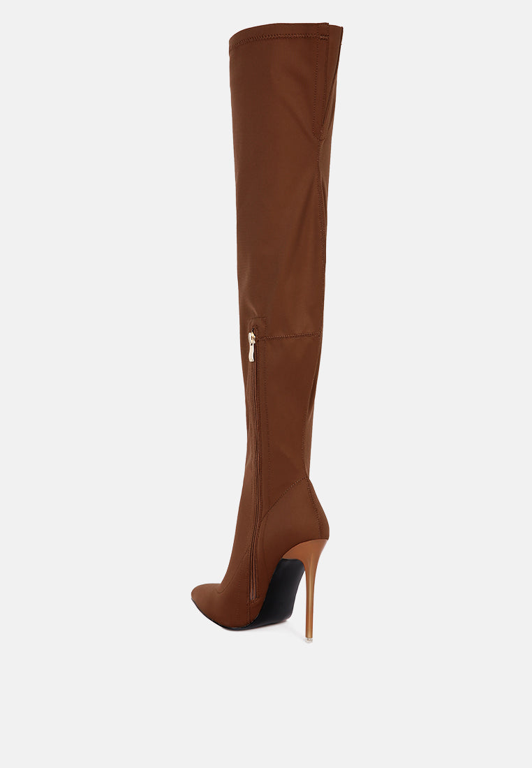 women superstretch stiletto long boot#color_tan