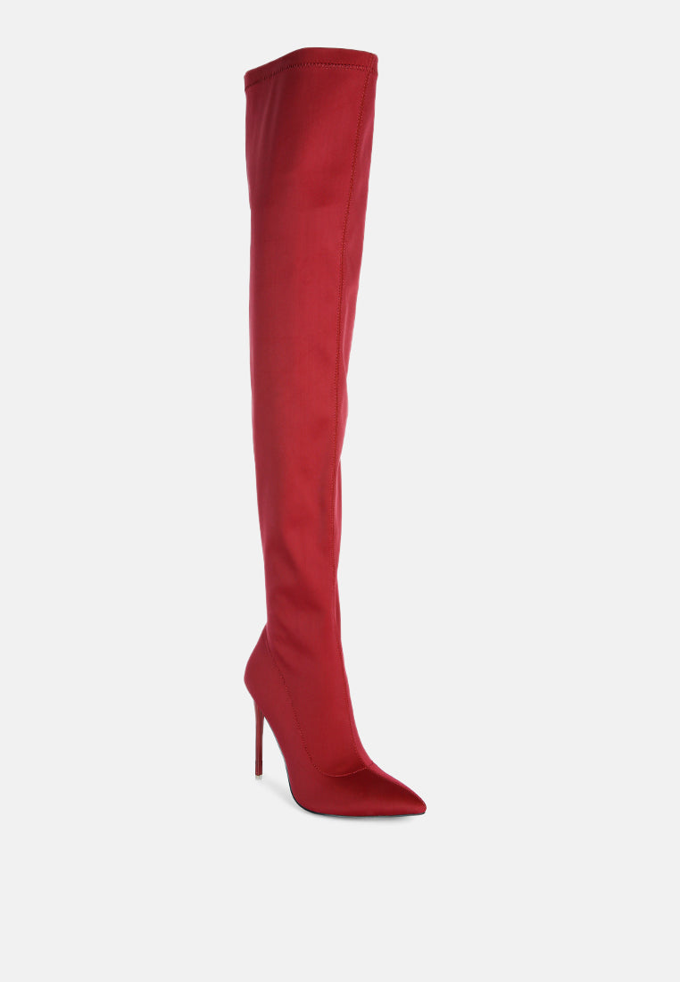 women superstretch stiletto long boot#color_burgundy