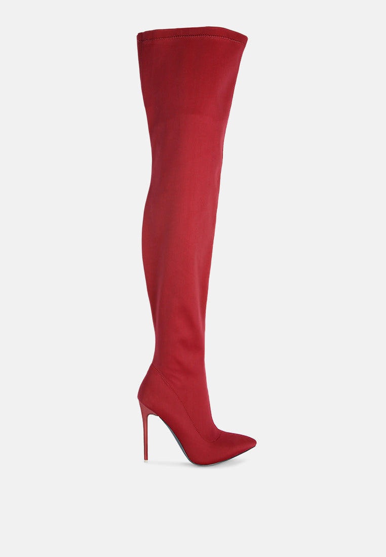 women superstretch stiletto long boot#color_burgundy