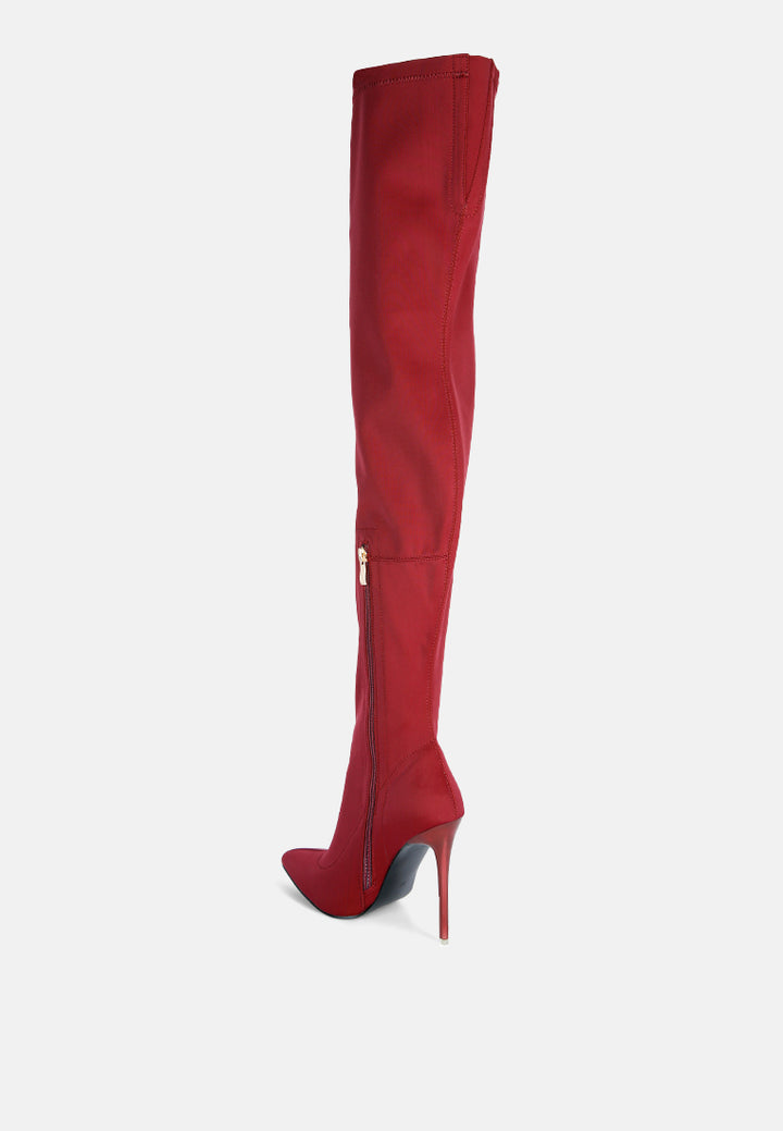 women superstretch stiletto long boot#color_burgundy