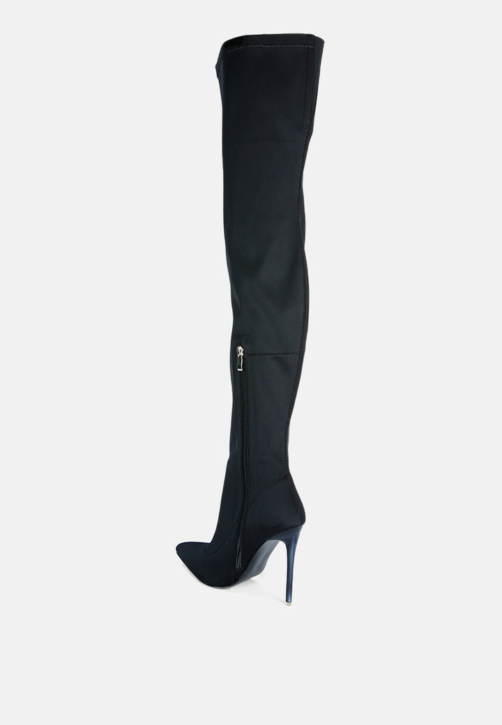 women superstretch stiletto long boot#color_black