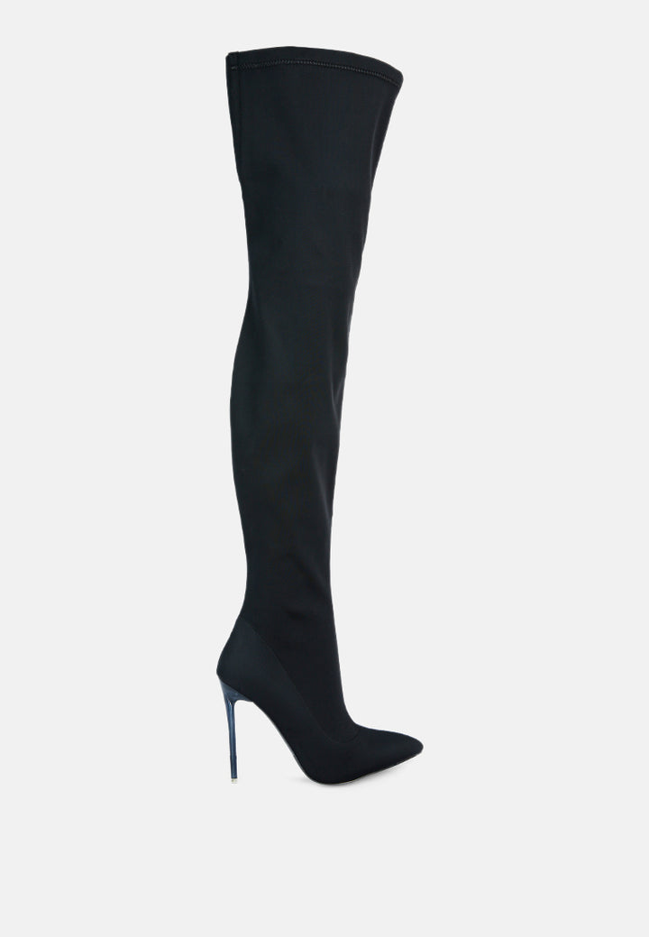 women superstretch stiletto long boot#color_black