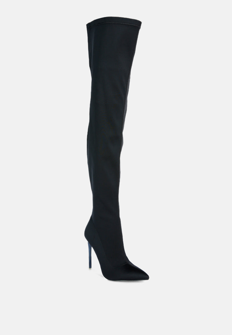 women superstretch stiletto long boot#color_black