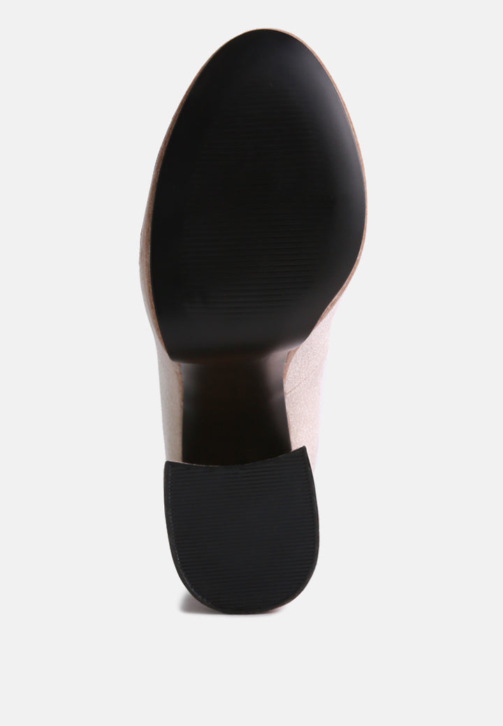 women beige platform heel velvet pumps#color_beige