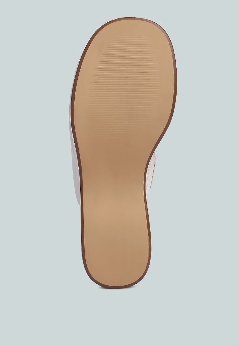 women olori solid platform slip on mules#color_white