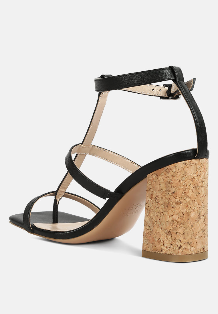 women open square toe block heel sandals#color_black