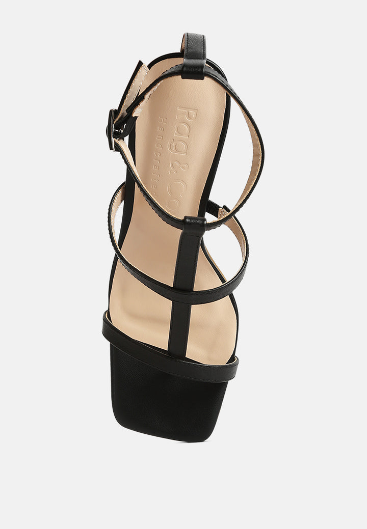 women open square toe block heel sandals#color_black