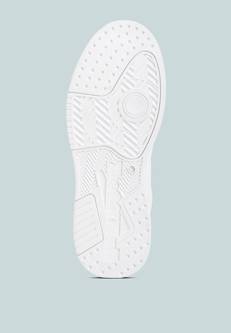 men's panelling detail flatform sneakers#color_white