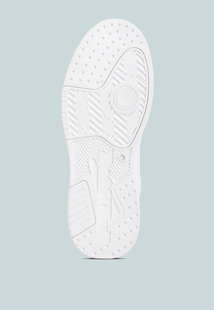 men's panelling detail flatform sneakers#color_white