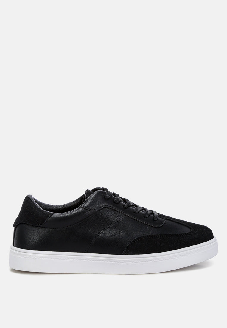 London Rag | Men's Panelling Detailed Lace-up Sneakers – London Rag India