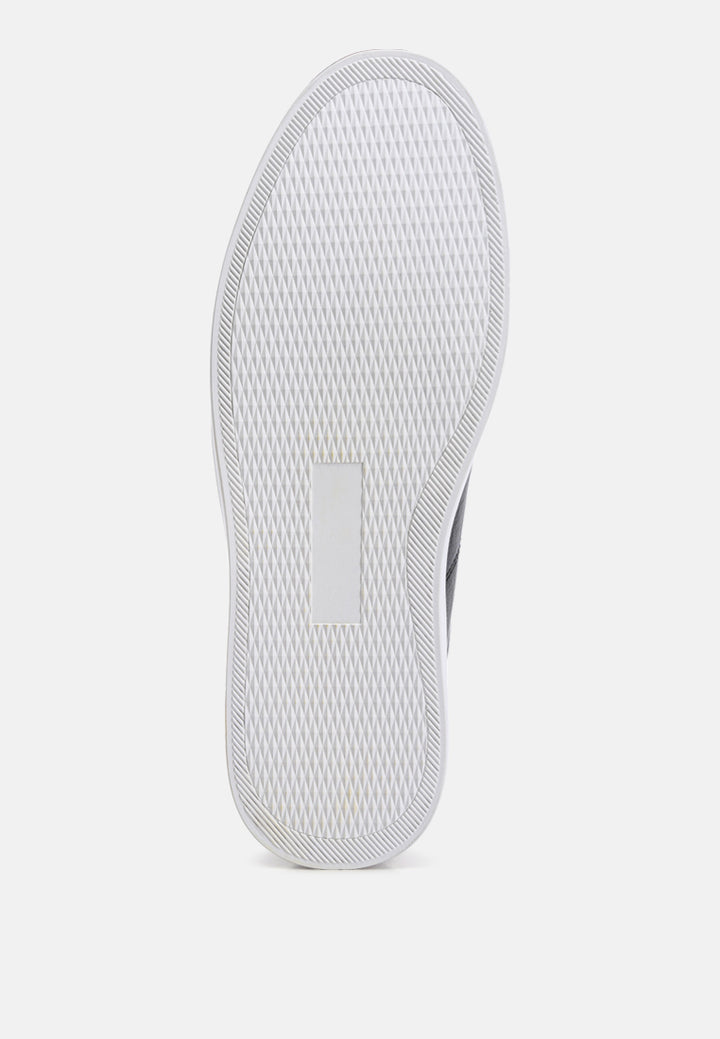 men panelling detailed lace-up sneakers#color_black