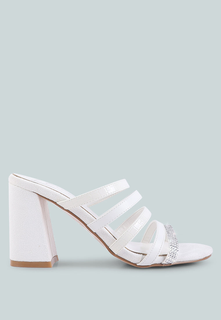 women multi strap diamante detail sandals#color_white