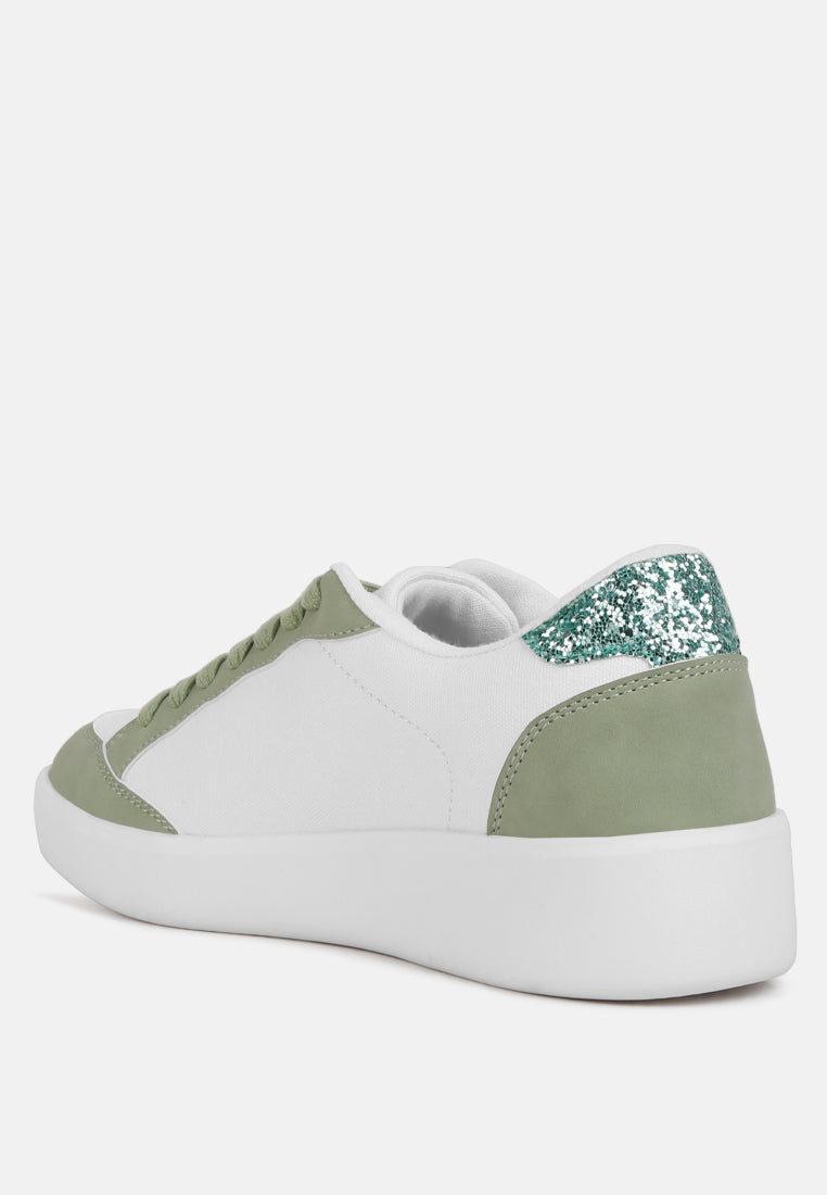 perry glitter detail star sneakers#color_green