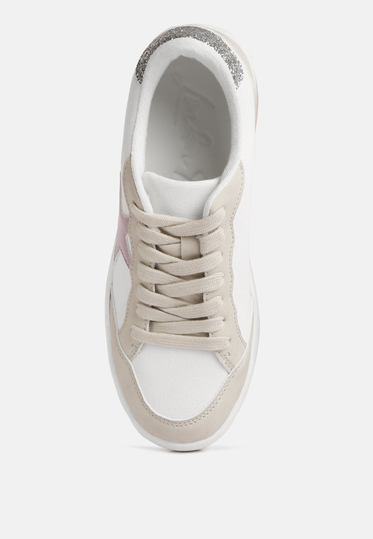 perry glitter detail star sneakers#color_grey