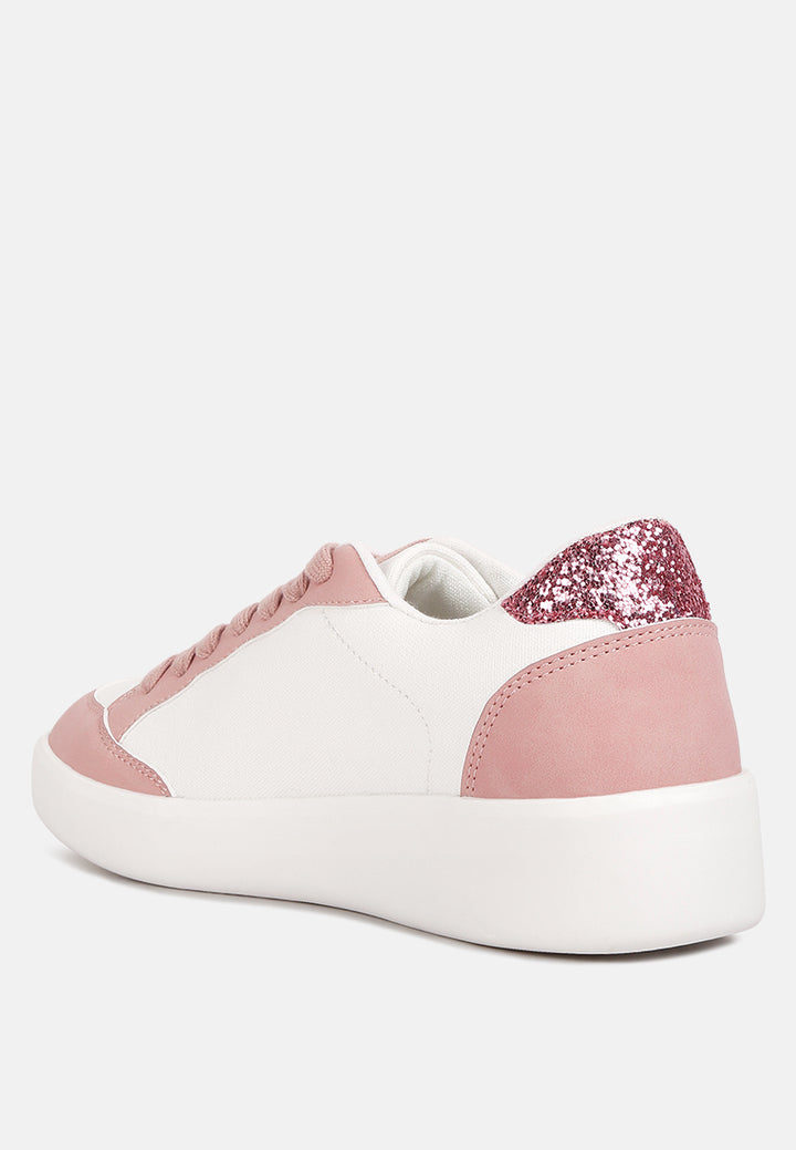perry glitter detail star sneakers#color_pink