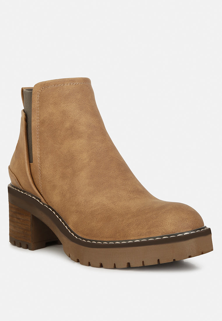 Women Chunky Heel Ankle Boots