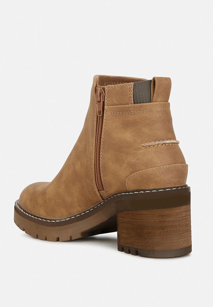 Women Chunky Heel Ankle Boots