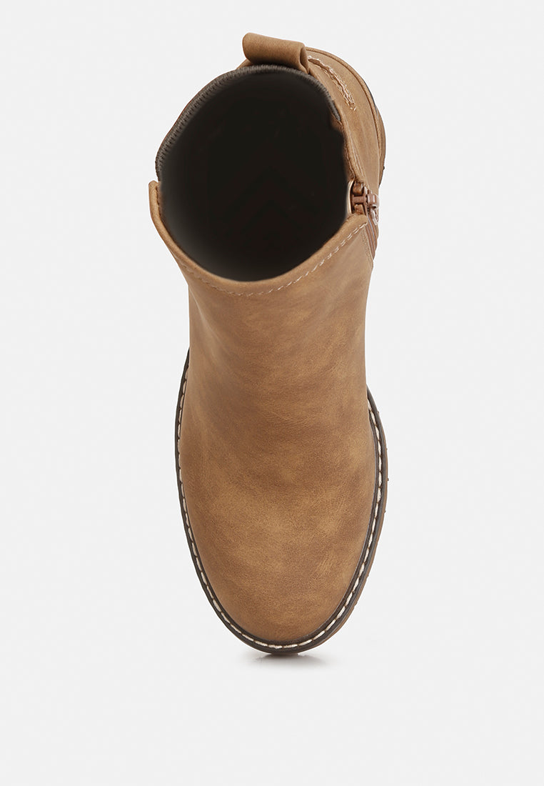 Women Chunky Heel Ankle Boots