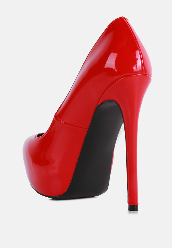 Women Red Platform High Heels Stiletto Pumps