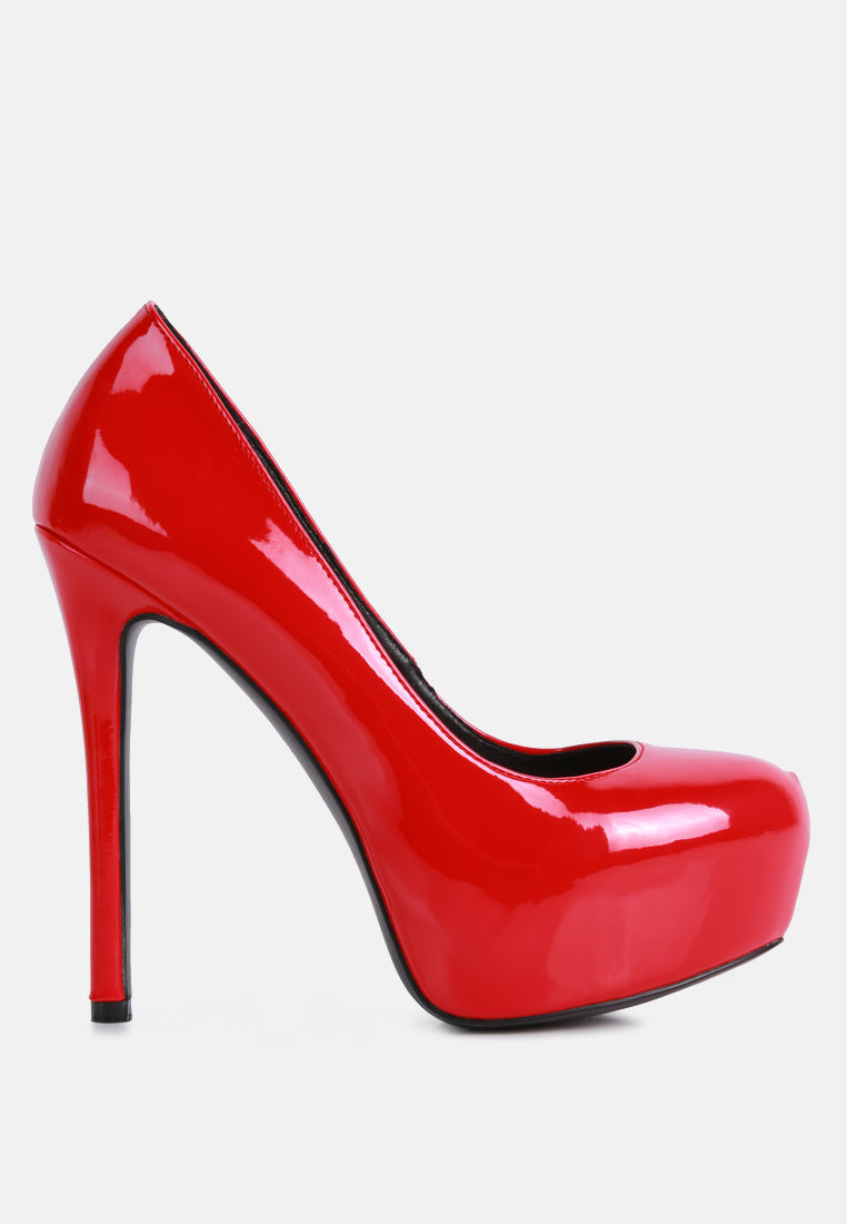Women Red Platform High Heels Stiletto Pumps