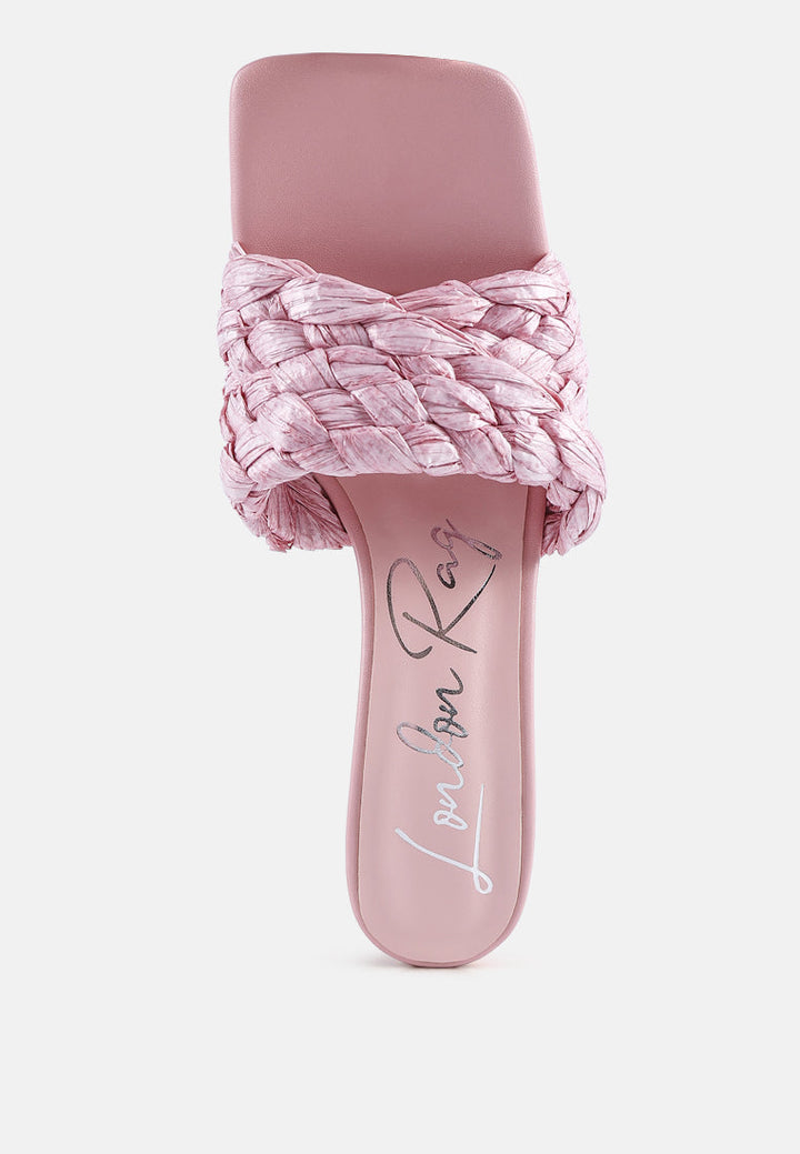 pout pro braided raffia block sandals by ruw#color_pink