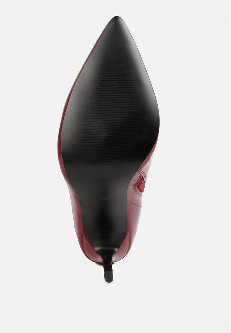 women stiletto long boots#color_burgundy