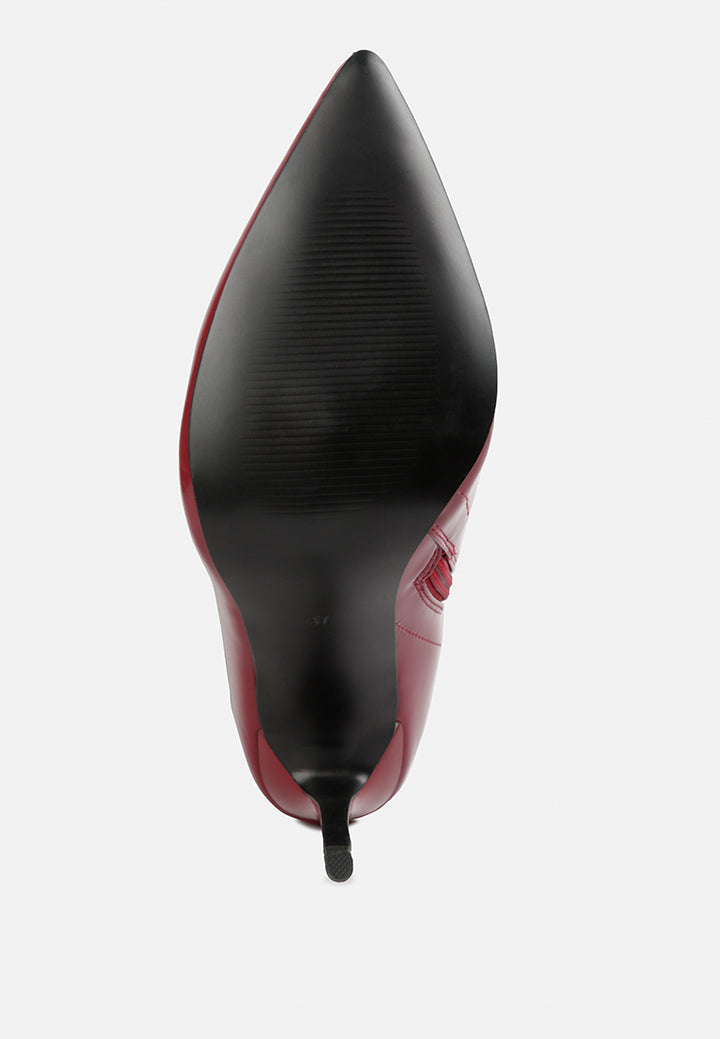 women stiletto long boots#color_burgundy