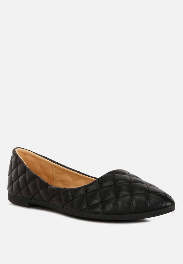 women quilted detail ballet flats#color_black