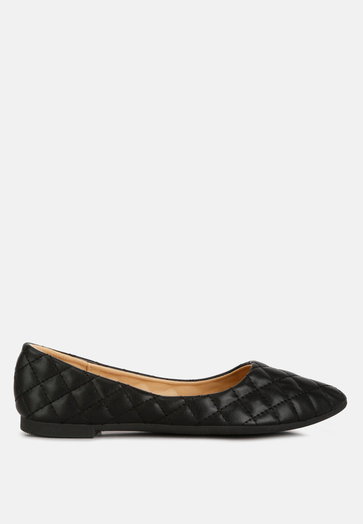 women quilted detail ballet flats#color_black