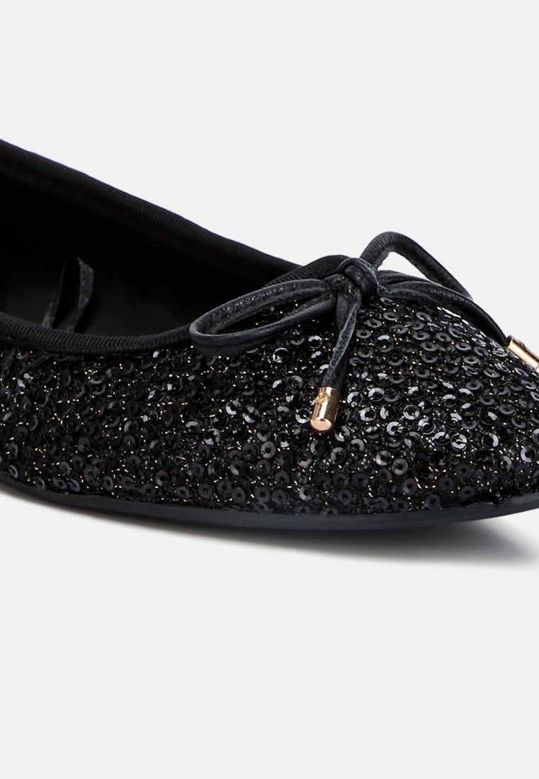 Women Sequin Embellished Ballet Flats